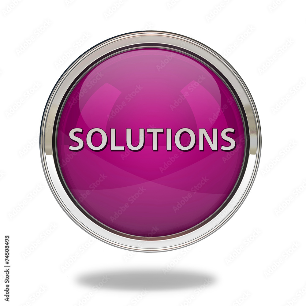Solutions pointer icon on white background Solutions pointer icon on white background