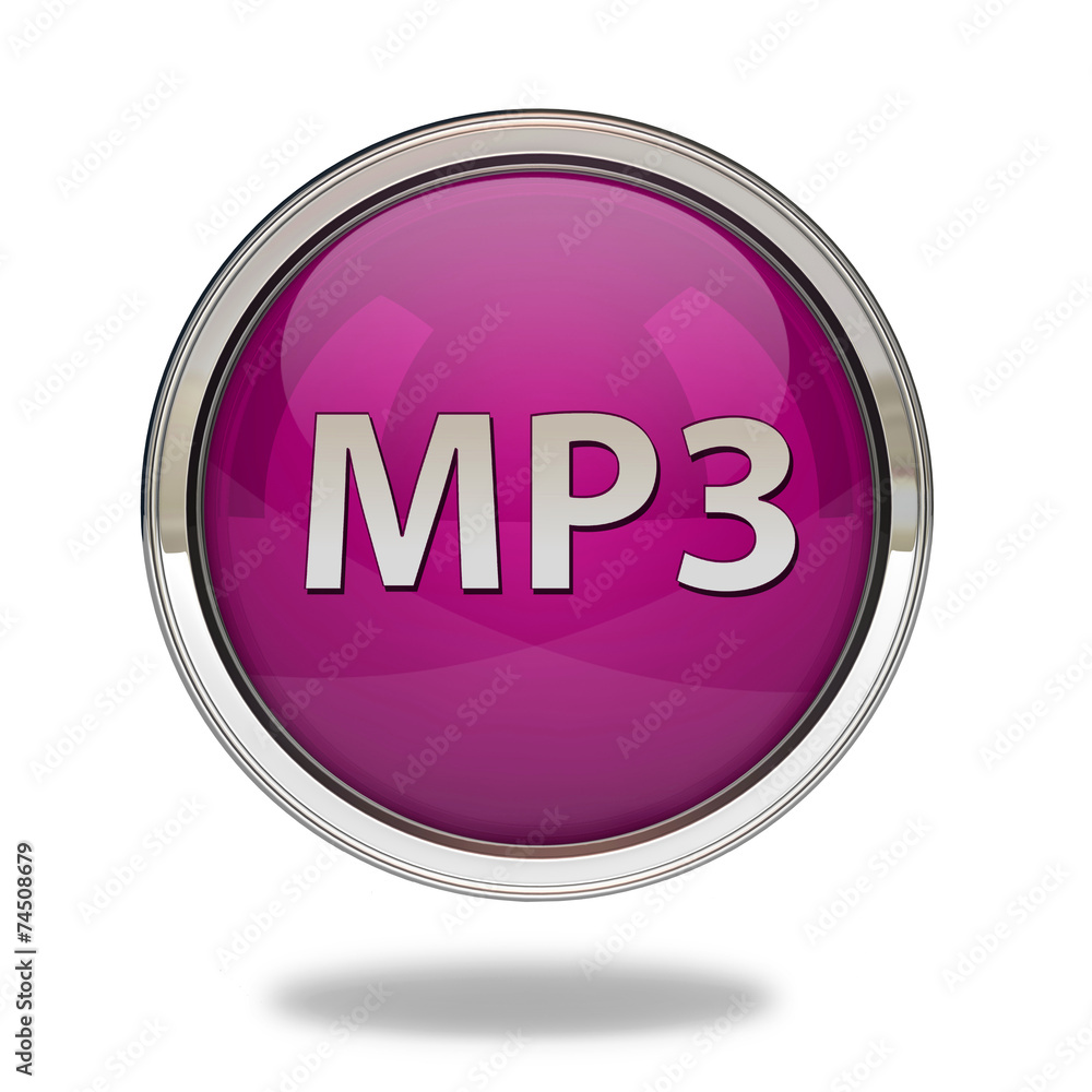MP3 pointer icon on white background MP3 pointer icon on white background