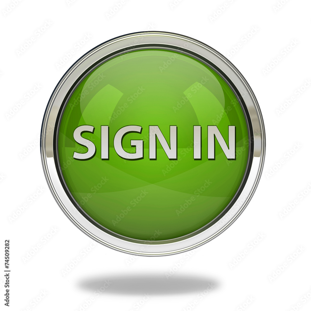sign in pointer icon on white background sign in pointer icon on white background