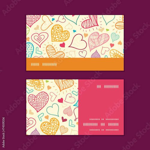 Vector doodle hearts heart silhouette pattern frame