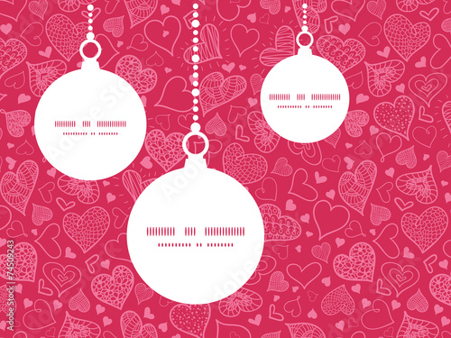 Vector doodle hearts heart silhouette pattern frame