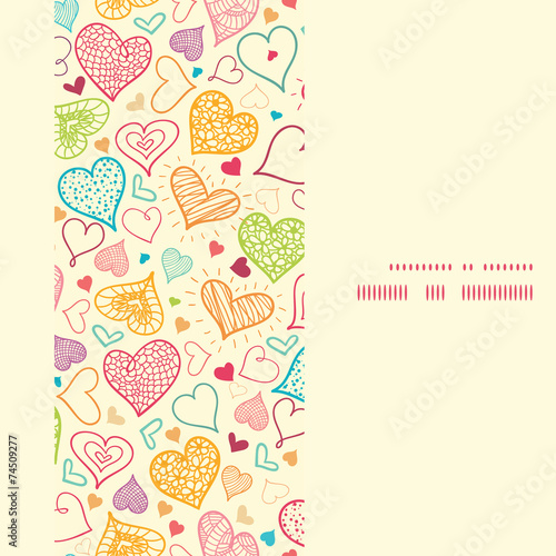 Vector doodle hearts heart silhouette pattern frame