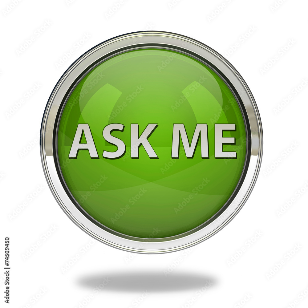 ask me pointer icon on white background ask me pointer icon on white background