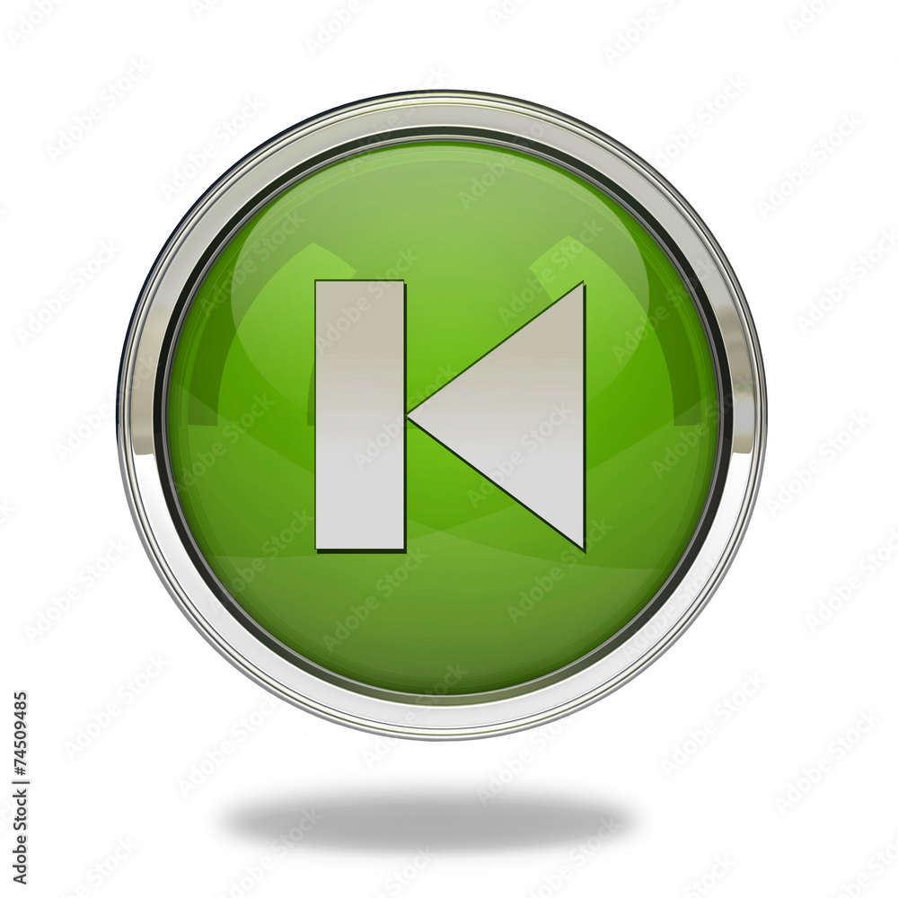 prev pointer icon on white background
