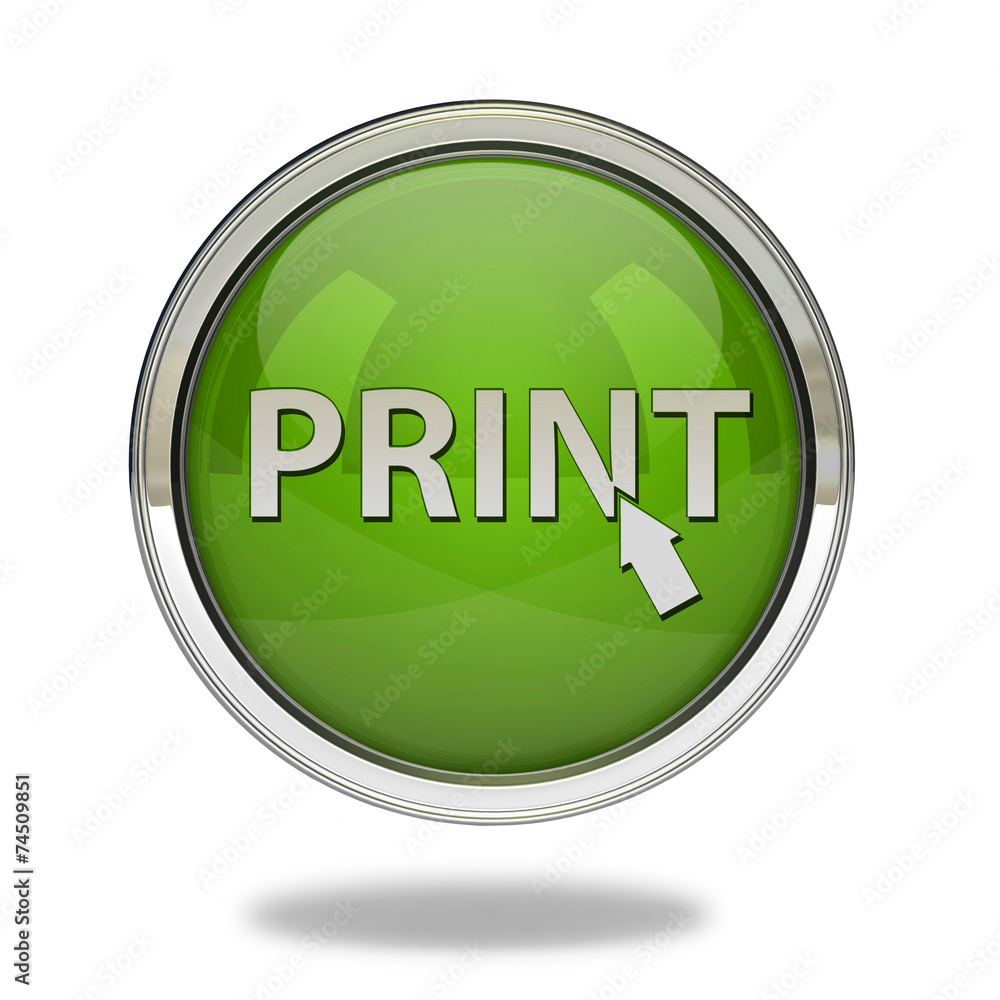 Print pointer icon on white background Print pointer icon on white background
