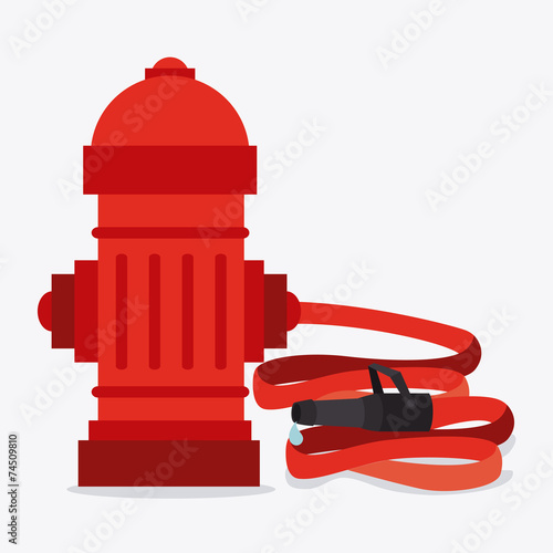 Firefigther design over white background vector illustration