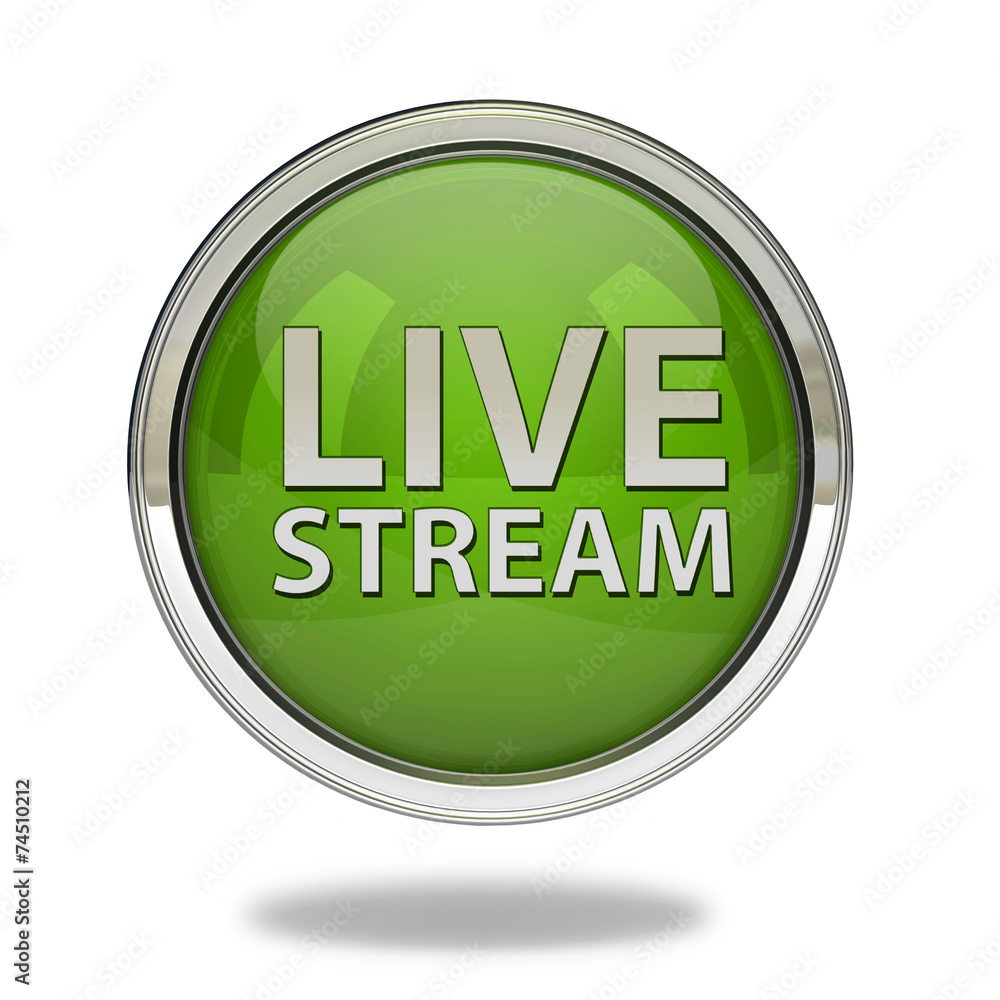Live stream pointer icon on white background Live stream pointer icon on white background