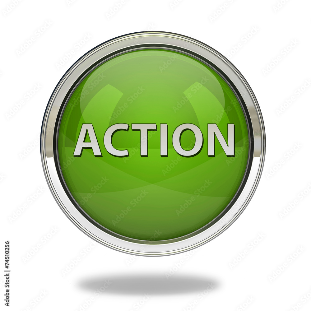 Action pointer icon on white background Action pointer icon on white background
