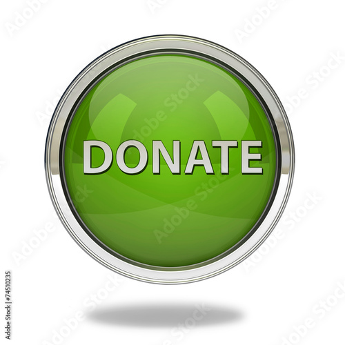 Donate pointer icon on white background