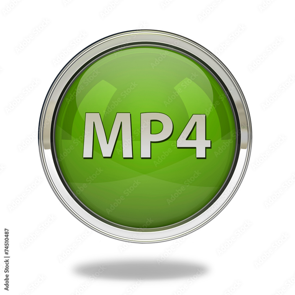MP4 pointer icon on white background MP4 pointer icon on white background