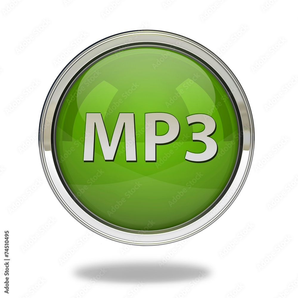 MP3 pointer icon on white background MP3 pointer icon on white background