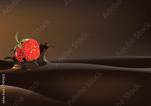 Strawberry in liquid