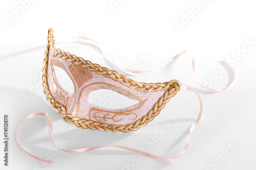 Beautiful carnival mask isolated on white