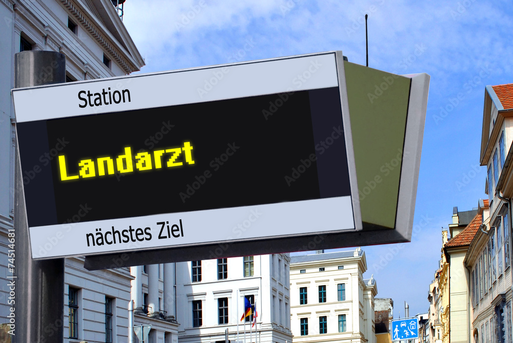 Fototapeta premium Anzeigetafel 7 - Landarzt