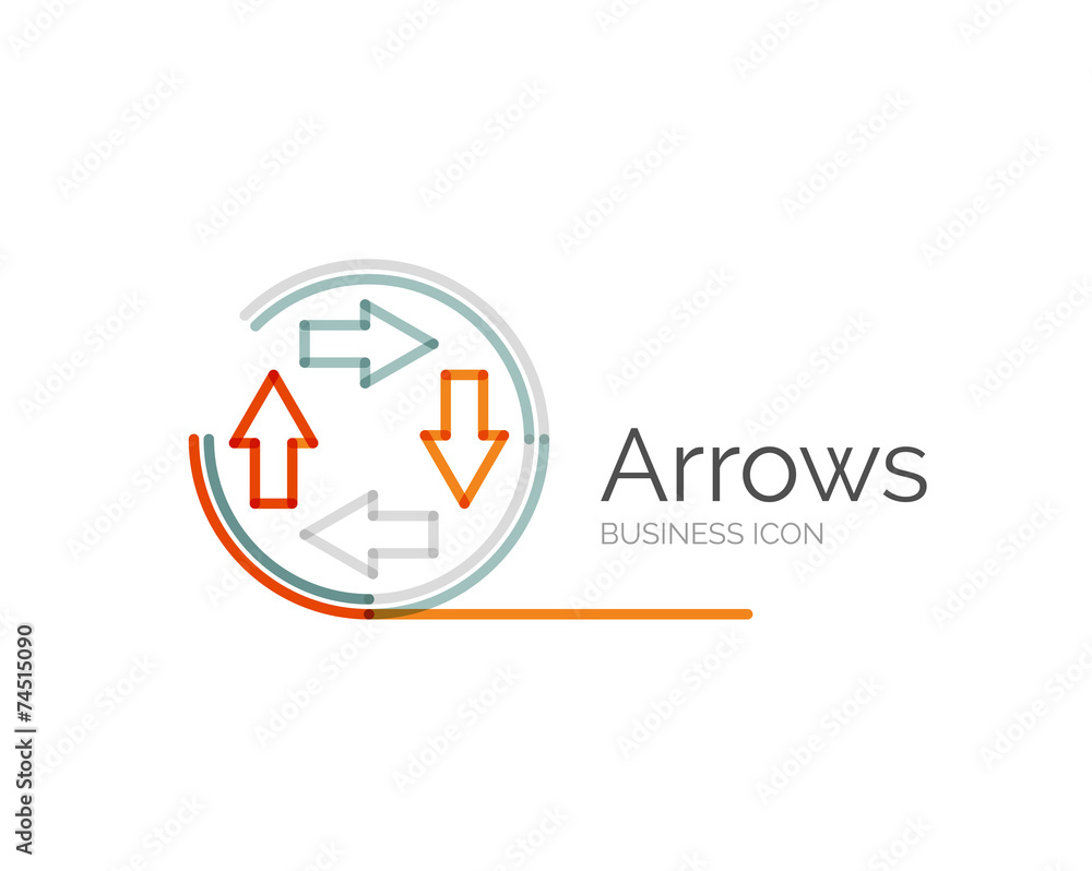 Line minimal design logo arrows Line minimal design logo arrows