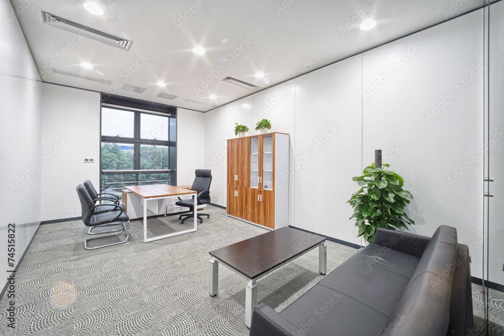 Fototapeta premium modern office room and corridor interior