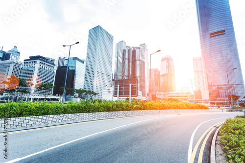 modern cityscape and road of Hongkong