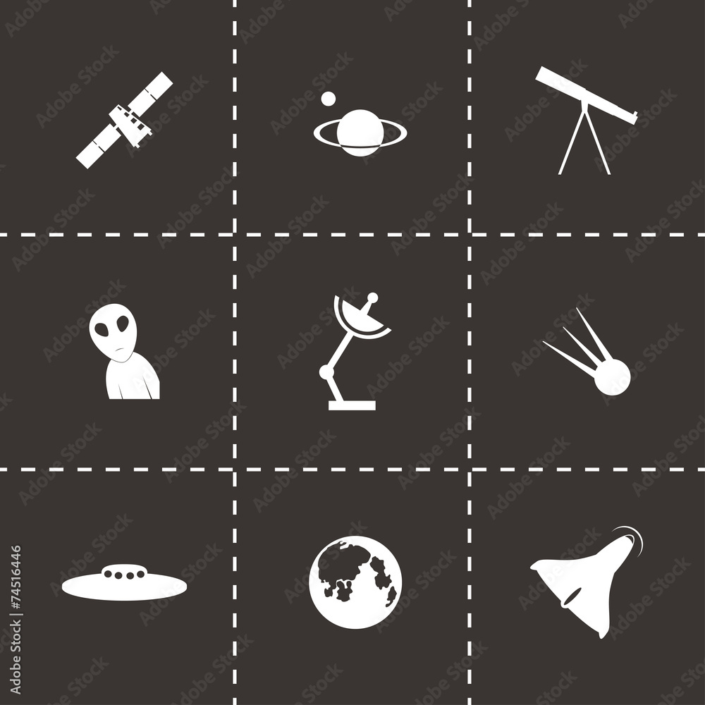 Vector space icon set Vector space icon set