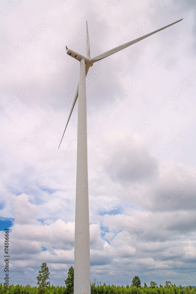 Eco power in wind turbine farm