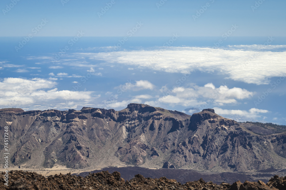 The end of the world. View fron Teide volcano.