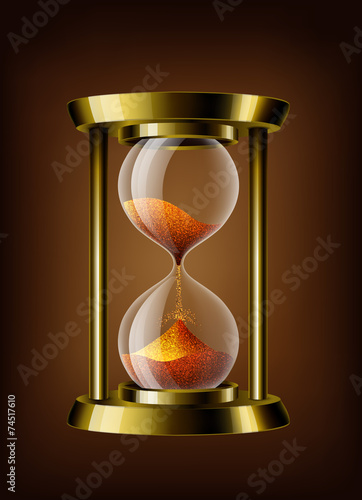 Transparent vector sand clock