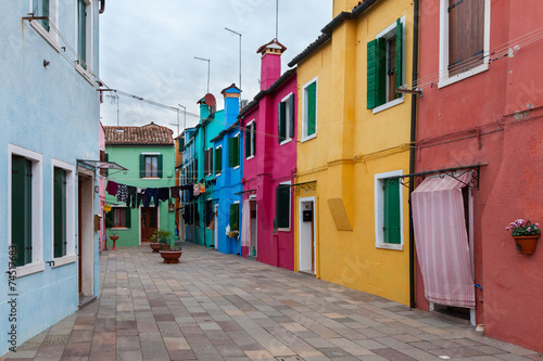 Colorful houses in Burano, Venice, Italy