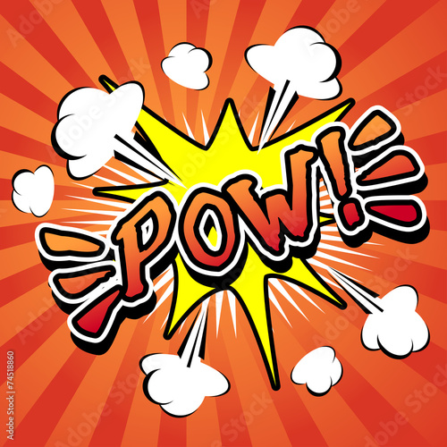 Pow! - Comic Speech Bubble, Cartoon