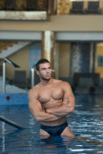 Portrait Of A Muscular Sexy Man In Underwear