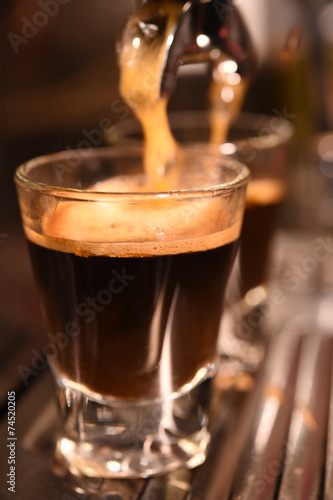 coffee machine preparing cup of coffee