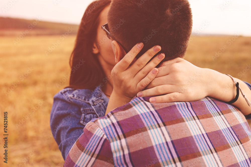 © arthurhidden - Landscape portrait of young beautiful stylish couple sensual and