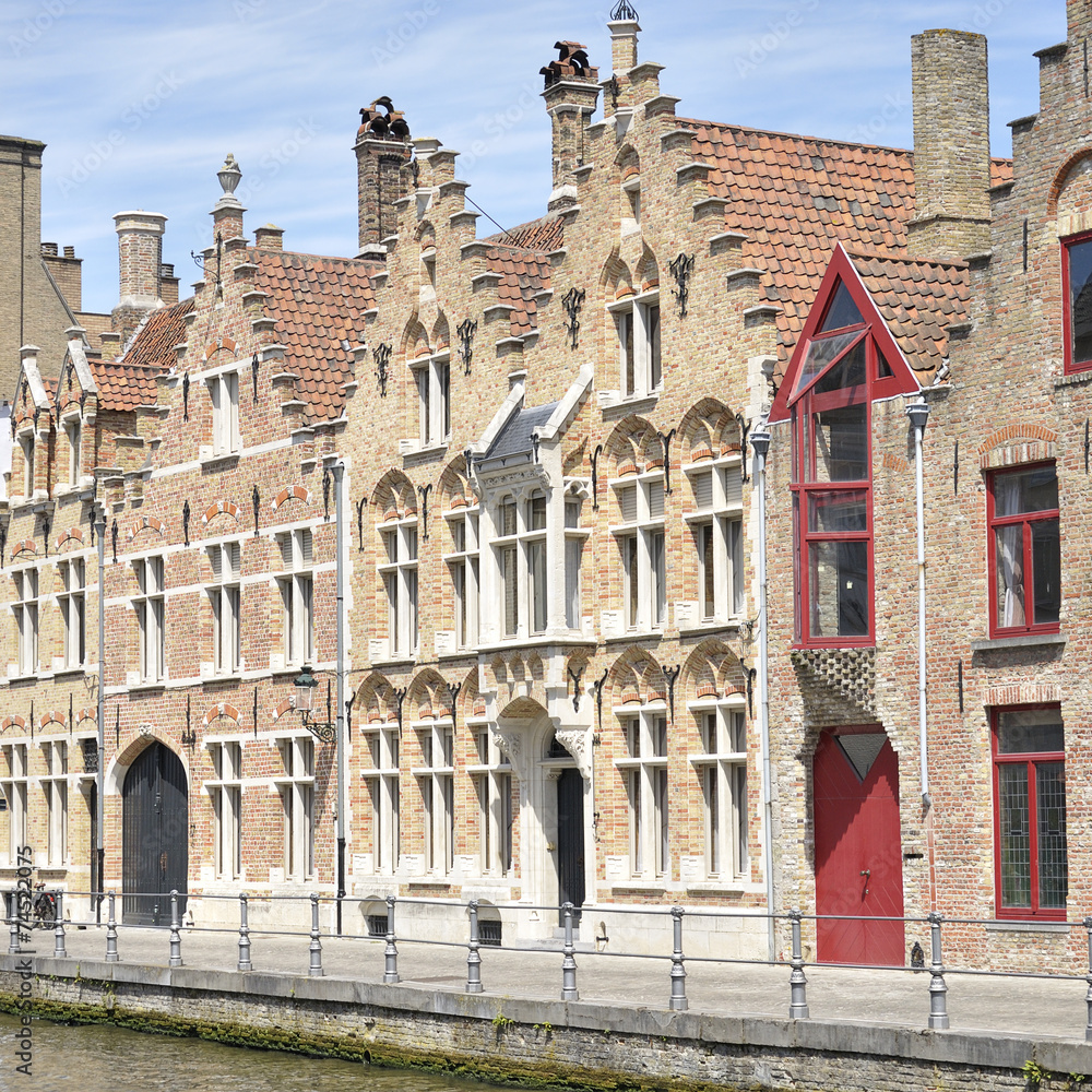 Ancient houses in Bruges, Belgium