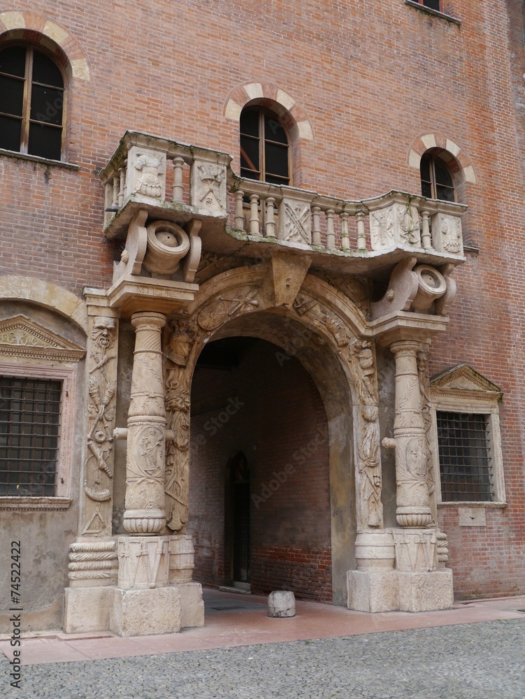 The porta dei Bombardieri in Verona in Italy