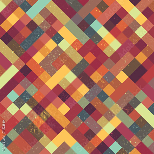 A retro style vector pattern background with a grunge texture