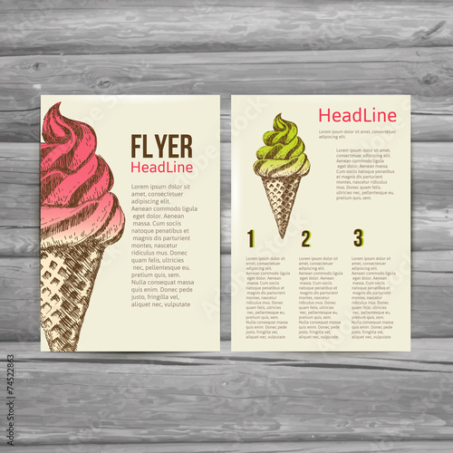 Abstract  Brochure Flyer design vector template. stylish ice