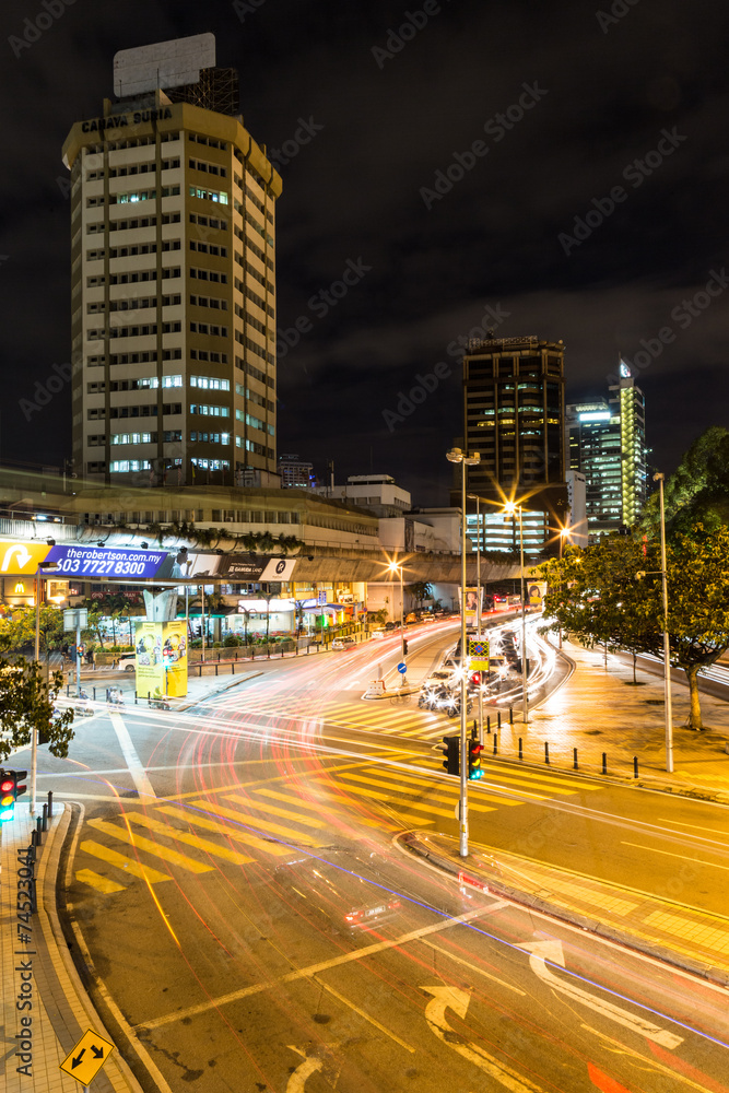 Kuala Lumpur traffic at night