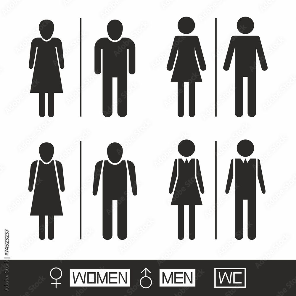 icon toilet man and woman icon toilet man and woman