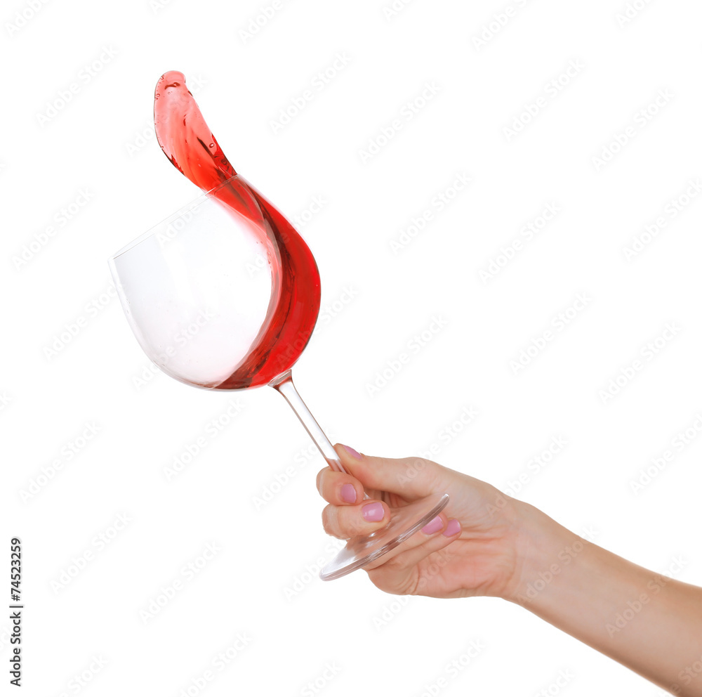 Splash of red wine isolated on white Splash of red wine isolated on white