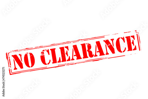 No clearance