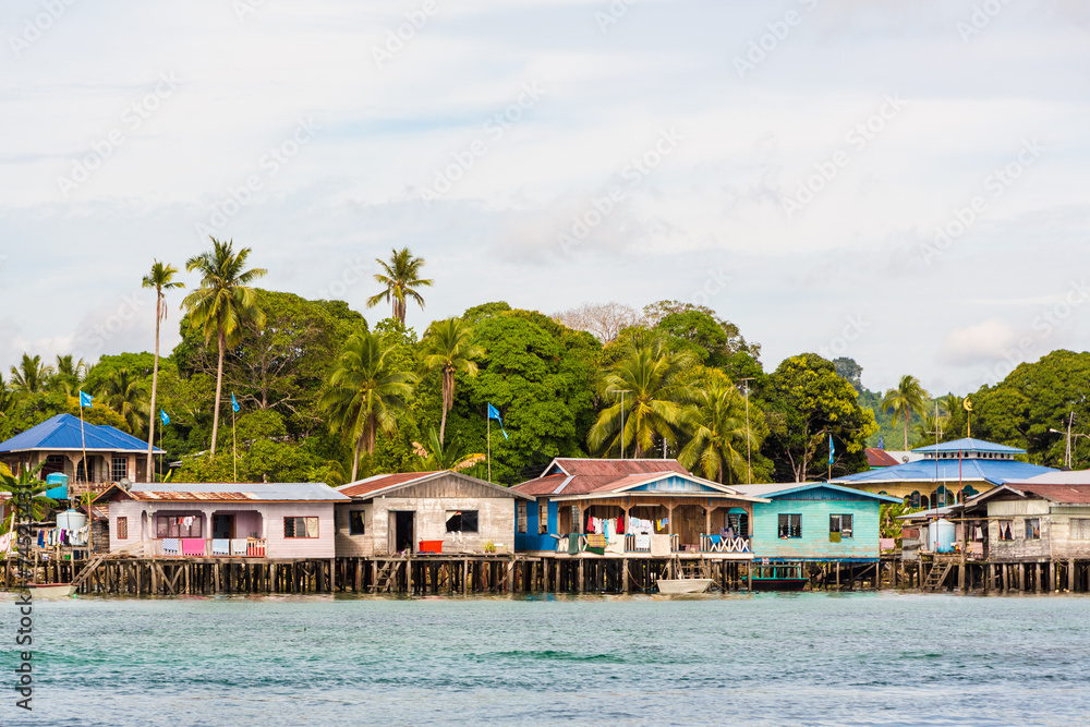 Floating village near Sipadan island in Borneo Malaysia Floating village near Sipadan island in Borneo Malaysia