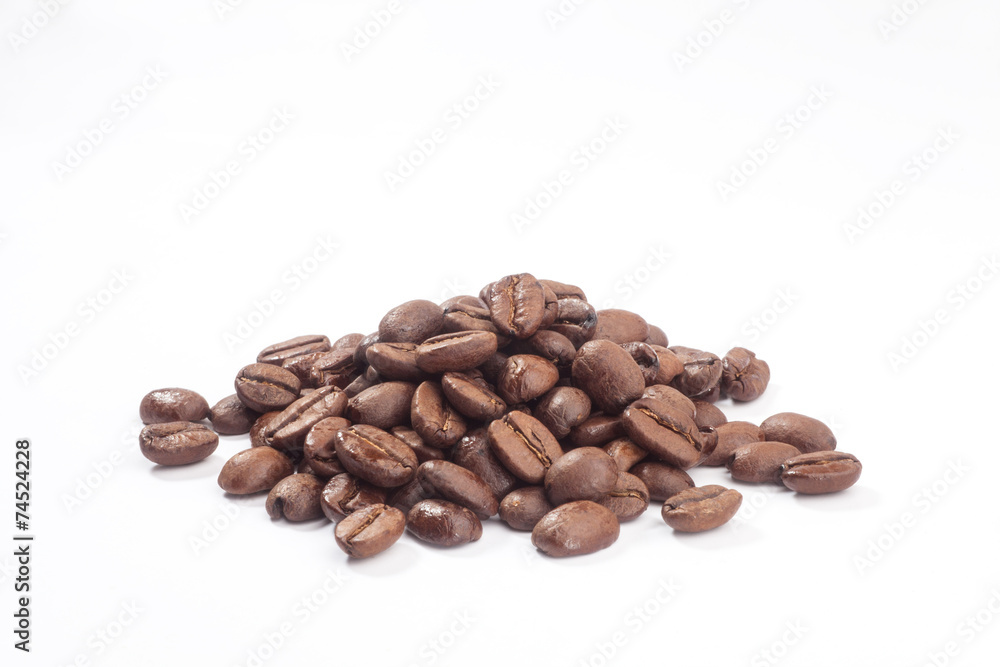Coffee beans on white background Coffee beans on white background