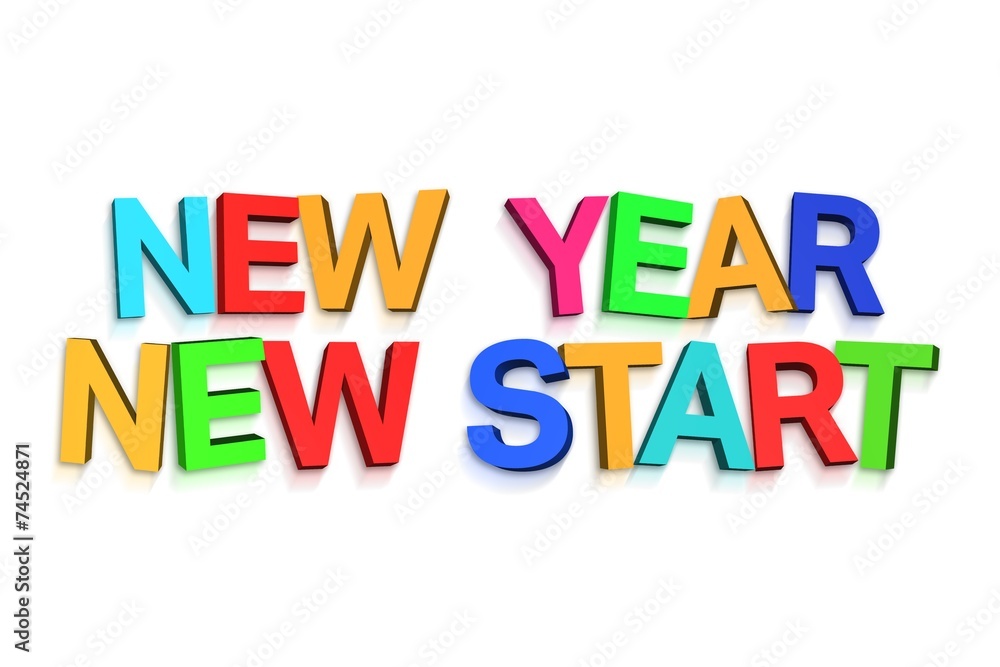 New year greeting in colourful letters New year greeting in colourful letters