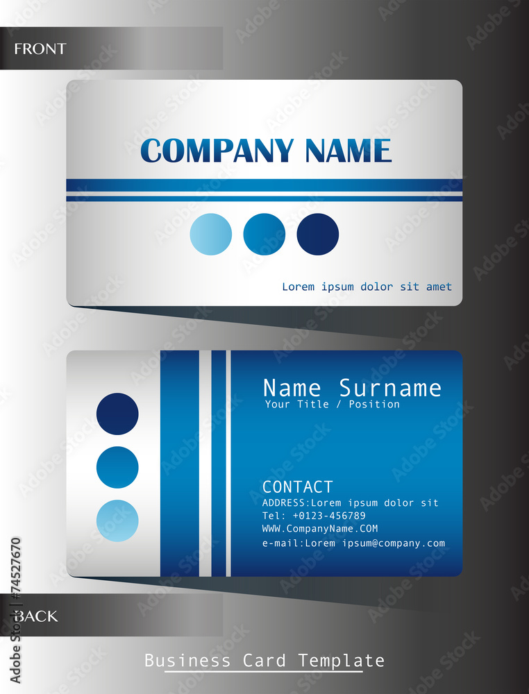 Naklejka premium A blue colored calling card