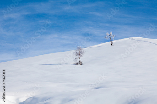 Winter calm mountain landscape