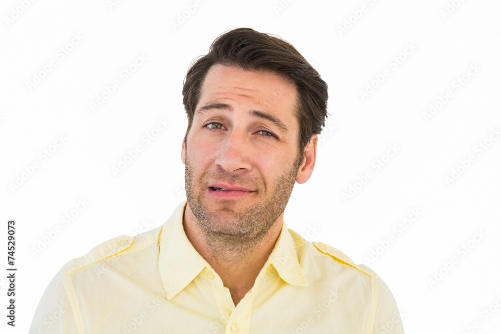 Obraz premium Handsome young man looking confused