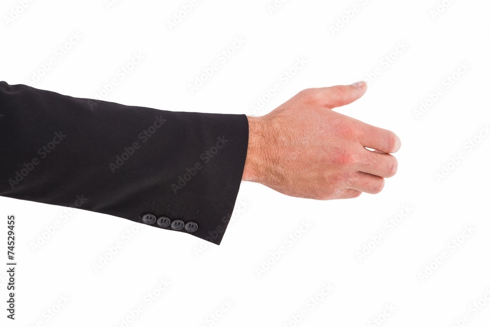 Businessman holding something with his hands Businessman holding something with his hands