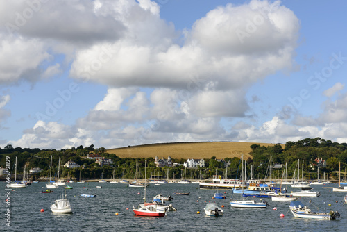 boats in Helford fiord, Falmouth photo