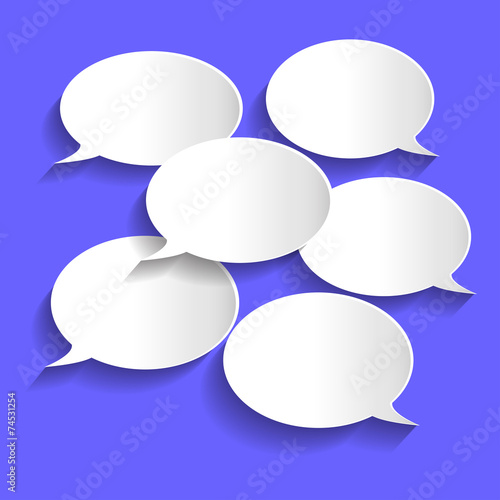 Paper Chat Bubbles Illustration