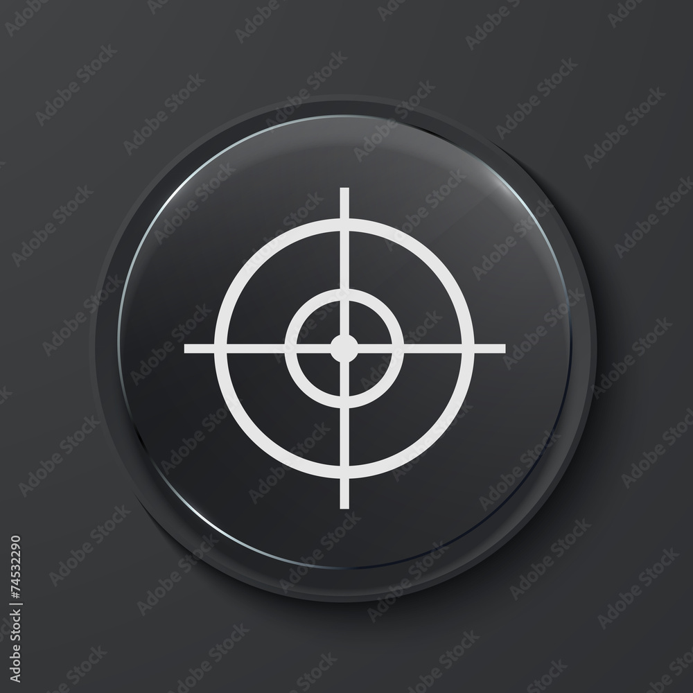Vector modern black glass circle icon. Vector modern black glass circle icon.
