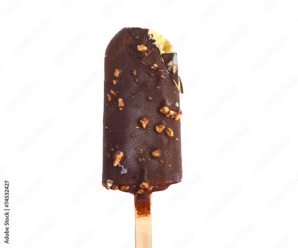 ice cream covered with chocolate vanilla and almonds ice cream covered with chocolate vanilla and almonds