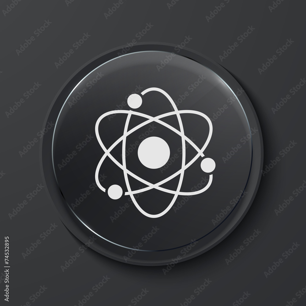 Vector modern black glass circle icon. Vector modern black glass circle icon.